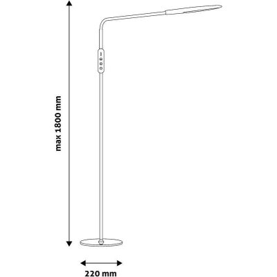 Stojací dálkově ovládaná LED lampa REMO, 9W, teplá bílá-studená bílá, černá