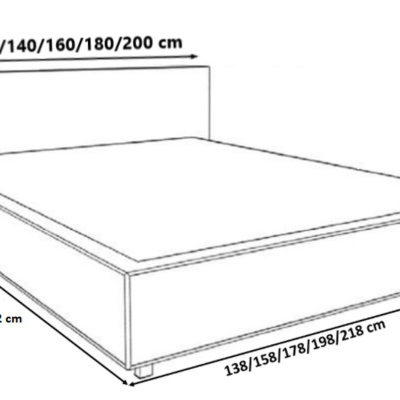 Praktická postel s polštáři 120x200 DUBAI - zelená