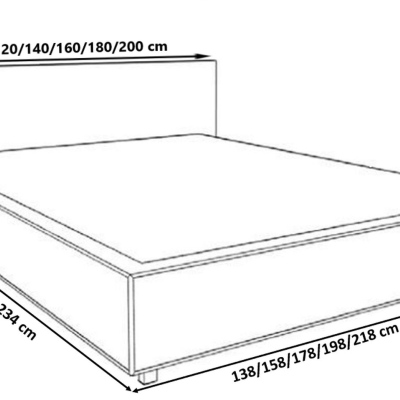 Čalouněná postel s chromovanými doplňky 160x200 YVONNE - bílá eko kůže