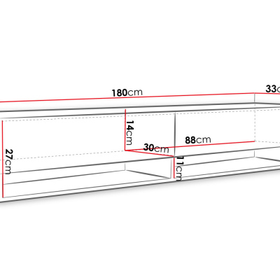 Televizní stolek 180 cm WILLA A - beton