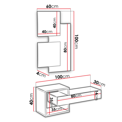 Předsíňová sestava IRA 2 - dub wotan / bílá