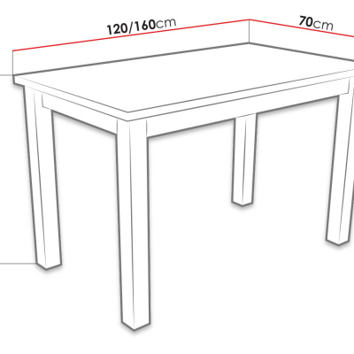 Rozkládací kuchyňský stůl MOVILE 5 - bílý