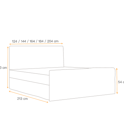 Čalouněná boxspringová postel IVANA 1 LUX - 180x200, světle šedá 1 + topper ZDARMA