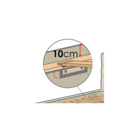 Manželská postel s roštem 200x200 IVENDORF 2 - béžová