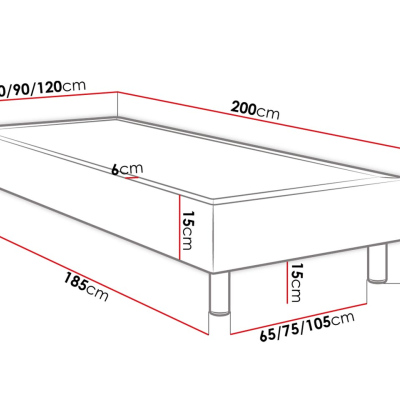 Čalouněná jednolůžková postel 120x200 NECHLIN 2 - růžová