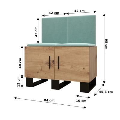 Předsíňová sestava RUMIE 19 - dub artisan, béžové panely