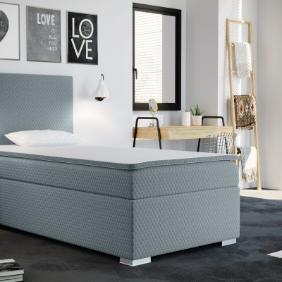 Prošívaná postel boxspring IBOLYA - 100x200, modrá