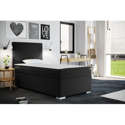 Prošívaná postel boxspring IBOLYA - 100x200, černá