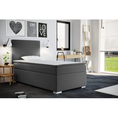 Prošívaná postel boxspring IBOLYA - 80x200, šedá