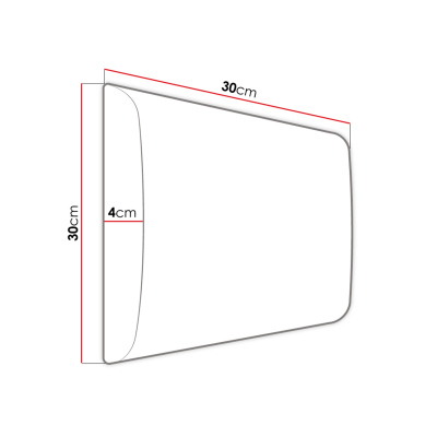 Čalouněná jednolůžková postel 120x200 NECHLIN 2 - bílá ekokůže + panely 30x30 cm ZDARMA