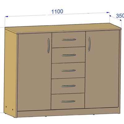 Kombinovaná komoda IBOJA 1 - olše
