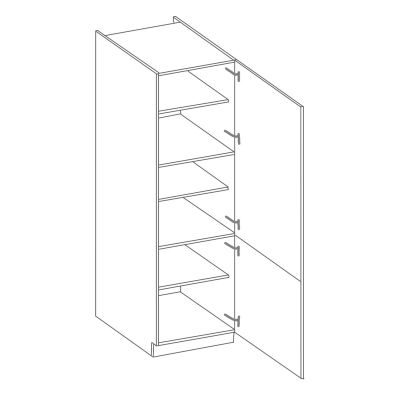 Potravinová skříň ULLERIKE - šířka 60 cm, krémová / šedá