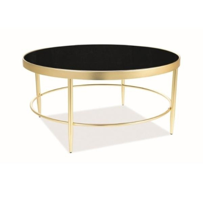 Konferenční stolek MARINUS - černý / zlatý