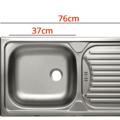 Kuchyně 260/260 cm ROU - dub sonoma / nubian + LED, dřez a příborník ZDARMA