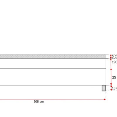 Elegantní postel potažená eko kůží Floki 120x200, šedá + TOPPER