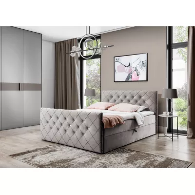 Boxspringová postel LENKA - 160x200, cappucino + topper ZDARMA