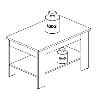 Konferenční stolek DIANDRA - dub artisan