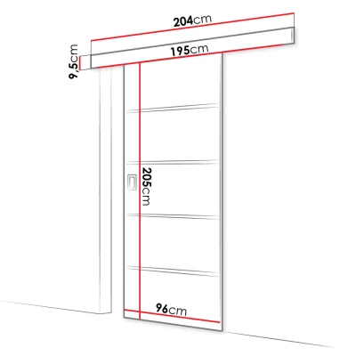 Posuvné interiérové dveře SANITA 2 - 90 cm, grafitové