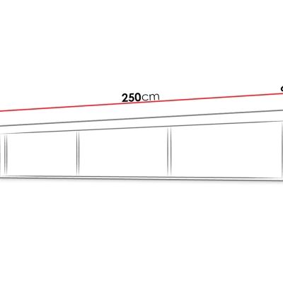 Nástavba na skříň ELVIRA - 250 cm, dub sonoma