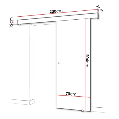 Posuvné dveře MANOLO 1 - 70 cm, černé