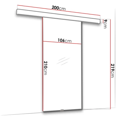 Interiérové posuvné skleněné dveře MARISOL 2 - 100 cm, pískované