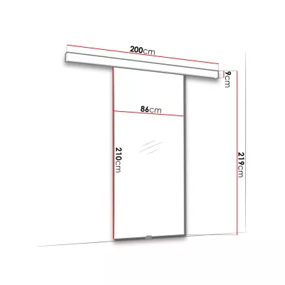 Interiérové posuvné skleněné dveře MARISOL 1 - 80 cm, čiré