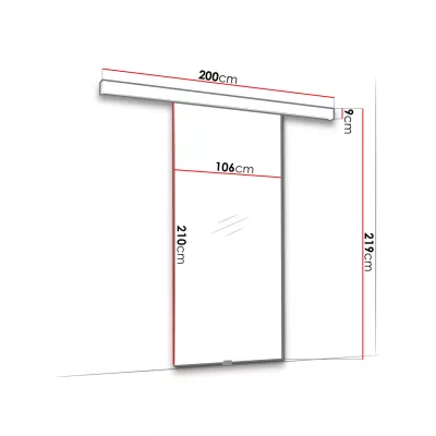 Interiérové posuvné skleněné dveře MARISOL 1 - 100 cm, čiré