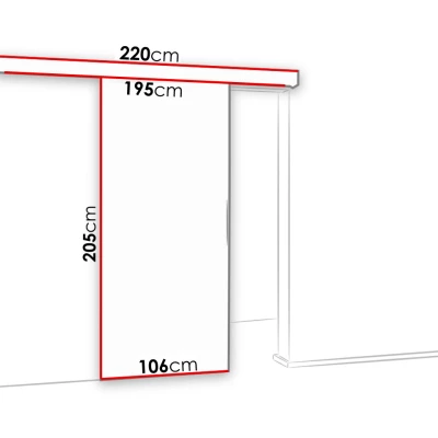 Posuvné interiérové dveře VIGRA 8 - 100 cm, černé / antracitové