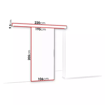 Posuvné interiérové dveře VIGRA 8 - 100 cm, černé / antracitové