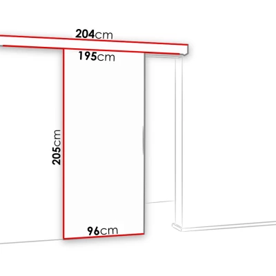 Posuvné interiérové dveře se zrcadlem VIGRA 5 - 90 cm, dub sonoma