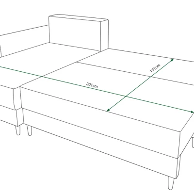 Rozkládací rohová sedací souprava PIVEK - zelená