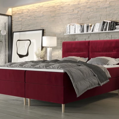 Boxspringová postel s úložným prostorem HENNI COMFORT - 180x200, červená