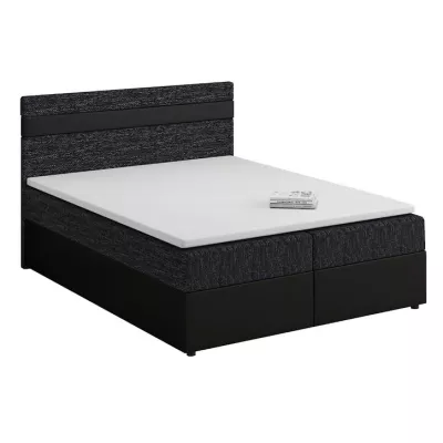 Boxspringová postel s úložným prostorem SISI COMFORT - 180x200, černá / černá