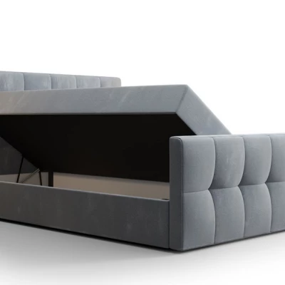 Boxspringová postel s úložným prostorem ELIONE COMFORT - 160x200, mléčná čokoláda