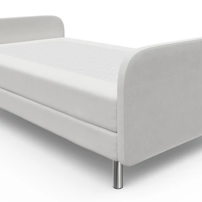 Jednolůžková postel s kovovými nožkami HENRYK COMFORT 3 - 90x200, béžová