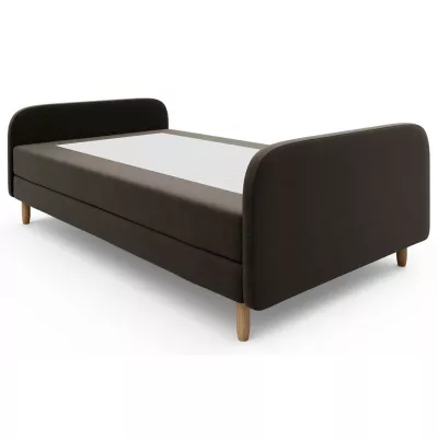 Jednolůžková postel HENRYK COMFORT 3 - 90x200, hnědá