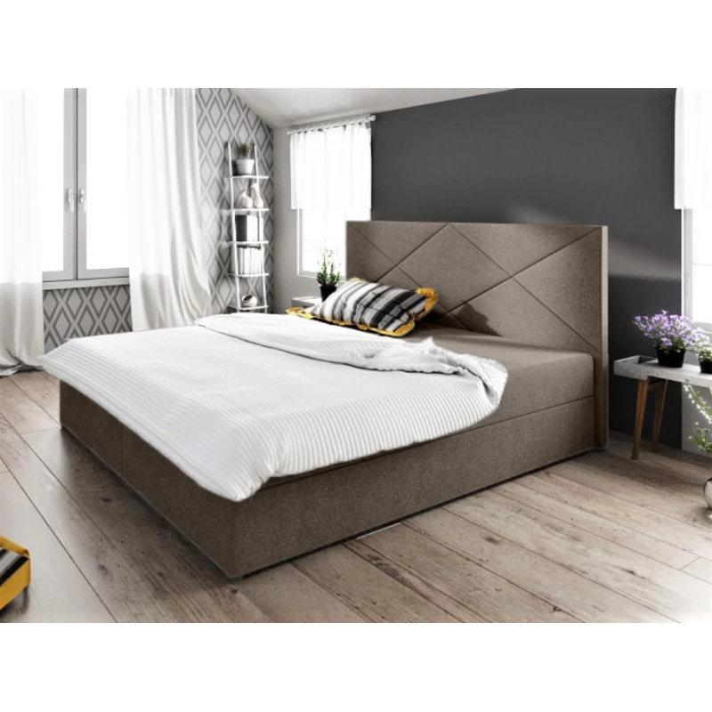 Manželská postel s úložným prostorem STIG COMFORT 4 - 160x200, světle hnědá