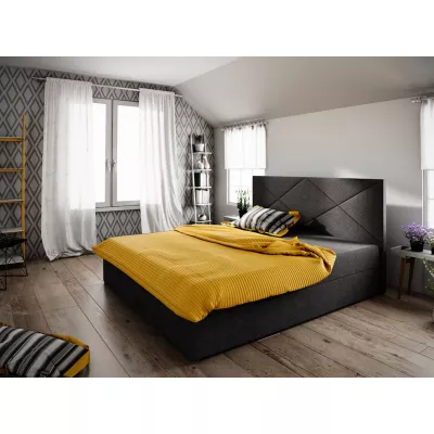 Manželská postel s úložným prostorem STIG COMFORT 4 - 140x200, černá