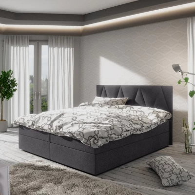 Manželská postel s úložným prostorem STIG COMFORT 3 - 140x200, šedá