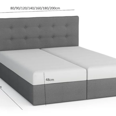 Manželská postel s úložným prostorem STIG COMFORT 5 - 160x200, hnědá