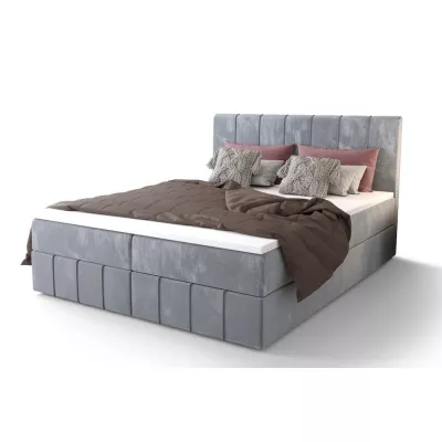 Boxspringová postel s úložným prostorem MADLEN COMFORT - 200x200, modrá