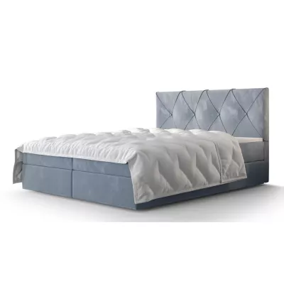 Hotelová postel s úložným prostorem LILIEN COMFORT - 180x200, modrá