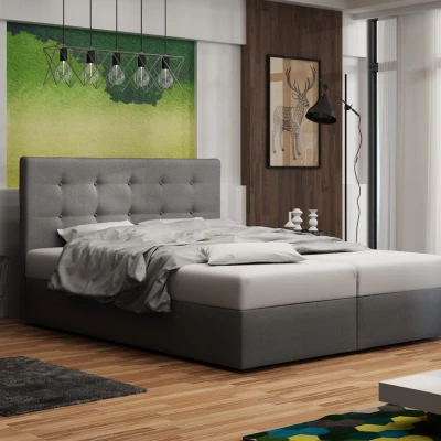 Čalouněná postel s úložným prostorem DELILAH 1 COMFORT - 160x200, světle šedá