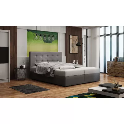 Čalouněná postel s úložným prostorem DELILAH 1 COMFORT - 160x200, světle šedá