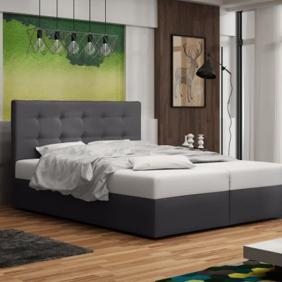 Čalouněná postel s úložným prostorem DELILAH 1 COMFORT - 140x200, šedá