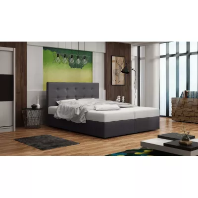 Čalouněná postel s úložným prostorem DELILAH 1 COMFORT - 140x200, šedá