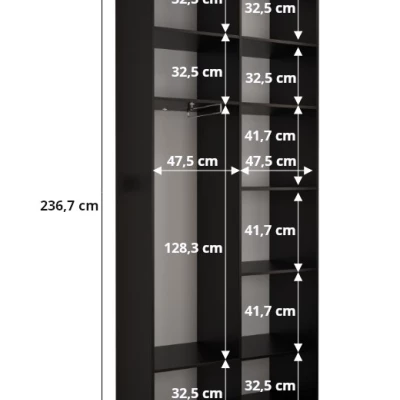 Šatní skříň SAVELA 4 - 100 cm, bílá