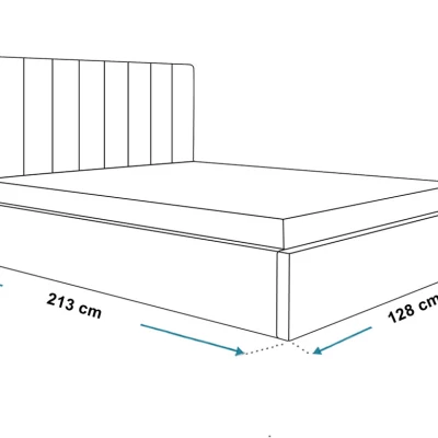 Čalouněná jednolůžková postel LEORA - 120x200, světle béžová