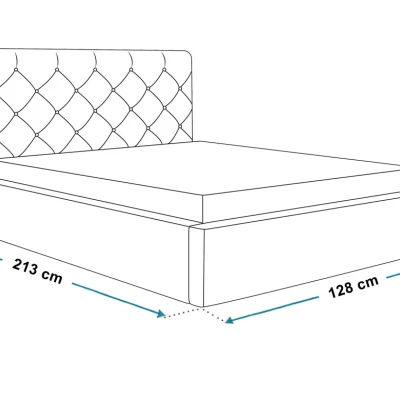 Čalouněná jednolůžková postel HANELE - 120x200, černá