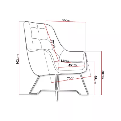 Designové křeslo MILEY - hořčicové